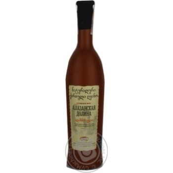 Wine rkaciteli Vaziani Alazani valley white semisweet 12% 750ml glass bottle Georgia - buy, prices for MegaMarket - photo 1