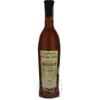 Wine tsinandali Vaziani white dry 11% 750ml glass bottle Georgia - buy, prices for MegaMarket - photo 1