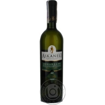 Wine tsinandali Askaneli brothers white dry 12% 2007year 750ml glass bottle Georgia - buy, prices for MegaMarket - photo 1