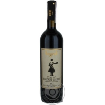 Wine saperavi Bugeuli Alazani valley red semisweet 11.5% 2007year 750ml glass bottle Georgia - buy, prices for MegaMarket - photo 1