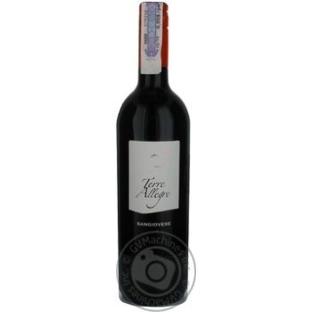 Вино Terre Allegre Sangiovese червоне сухе 0.75л х6 купить, цены на МегаМаркет - фото 1