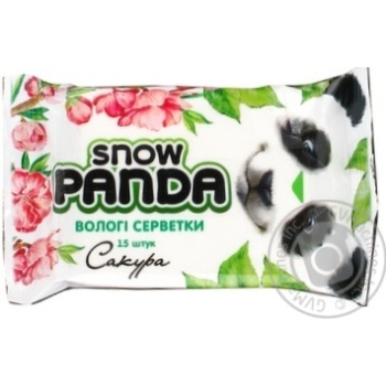 Napkins Snizhna panda 15pcs Ukraine - buy, prices for MegaMarket - photo 1
