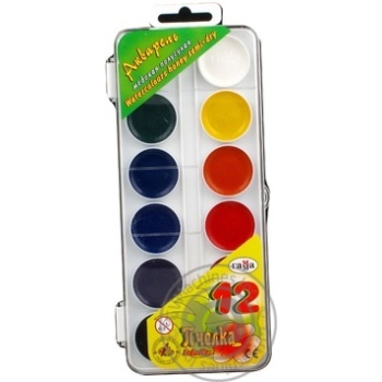 Gamma Watercolor Paint 12 Colors - buy, prices for MegaMarket - photo 1