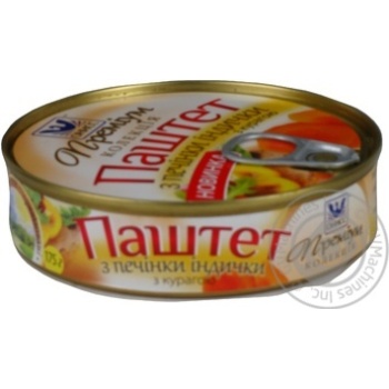 Pate Oniss liver with dried apricots canned 175g can - buy, prices for MegaMarket - photo 1
