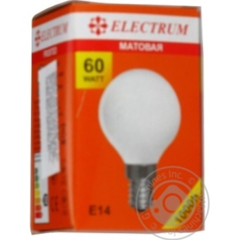 Лампа сферична матова Electrum 60W E14 A-IB-0039 - купити, ціни на NOVUS - фото 6