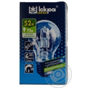 Лампа Iskra 52W 230V E27 A55 прозора х10 купить, цены на МегаМаркет - фото 1