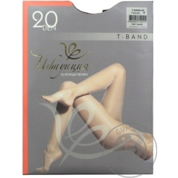 Tights Intuitsia T-band black polyamide for women 20den 4size - buy, prices for MegaMarket - photo 1