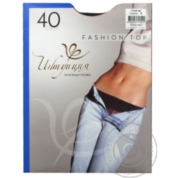Колготи Інтуїція Fashion Top фіалка 40den сірі купити, ціни на МегаМаркет - фото 1