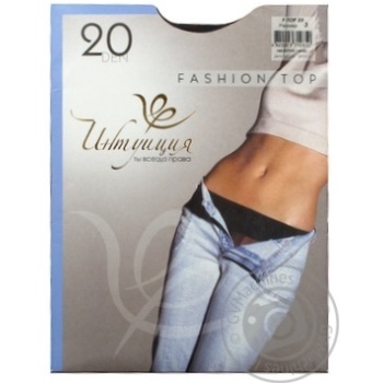 Колготи Інтуїція Fashion Top фіалка 20den купити, ціни на МегаМаркет - фото 1