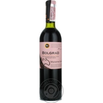 Wine Bolgrad red semisweet 9-13% 750ml glass bottle Ukraine - buy, prices for MegaMarket - photo 1