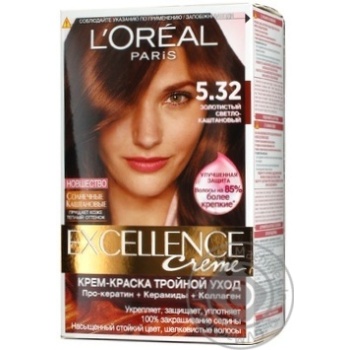 Крем-фарба для волосся Loreal Excellence тон 5.32 - купити, ціни на - фото 3