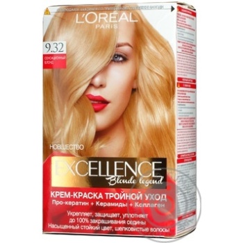Фарба дволосся Loreal EXELLENCE №9.32 купить, цены на МегаМаркет - фото 1