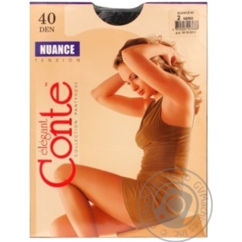 Conte Elegant Nuance Nero 40 Den Womens Tights Size 2 - buy, prices for MegaMarket - photo 2