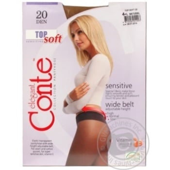 Tights Conte polyamide for women 20den 4size - buy, prices for MegaMarket - photo 1