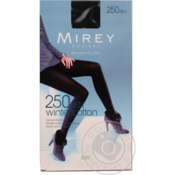 Колготки Mirey Wintercotton 250 ден чорні розмір 2 - купити, ціни на Таврія В - фото 3