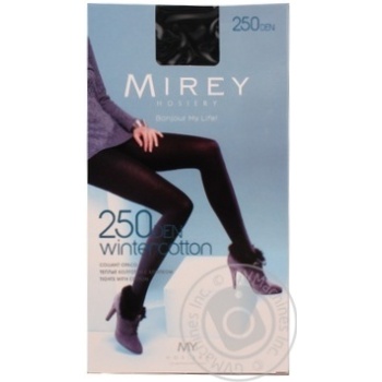 Колготки Mirey Wintercotton 250 ден черные размер 2 - купить, цены на Таврия В - фото 1