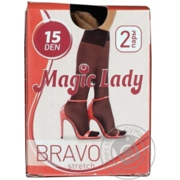 Гольфи жіночі Bravo Magic Lady 15 den 2шт купить, цены на МегаМаркет - фото 1