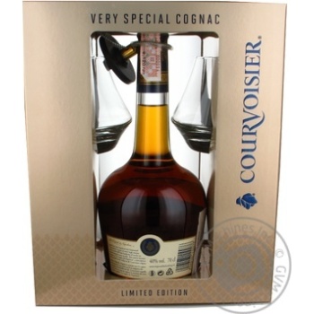 Courvoisier VS Cognac with 2 Glasses 40% 0.7l - buy, prices for COSMOS - photo 2