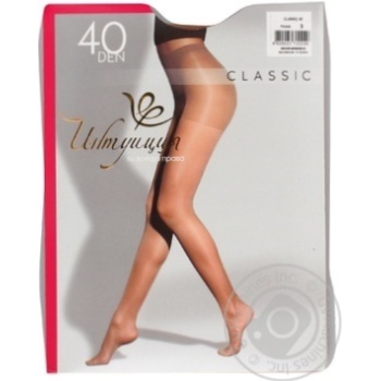 Tights Intuitsia beige deniers for women 40den 3size - buy, prices for MegaMarket - photo 1