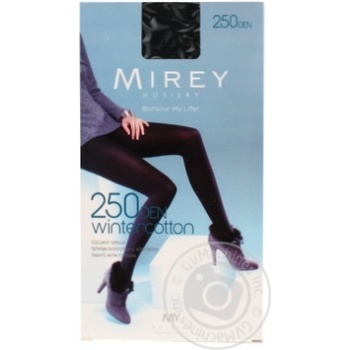 Колготки Mirey Wintercotton 250 ден чорні розмір 4 - купити, ціни на - фото 1