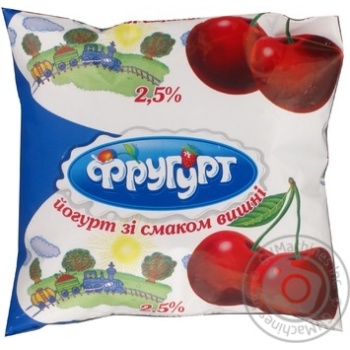 Yogurt Frugurt cherry 2.5% 400g sachet Ukraine - buy, prices for - photo 2