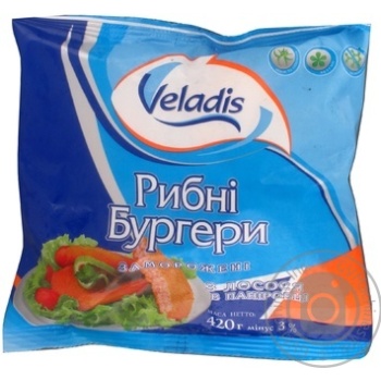 fish burgers veladis fish 420g Ukraine