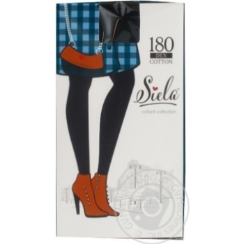 Колготи Siela жіночі Cotton 180 Nero-3 купити, ціни на МегаМаркет - фото 1