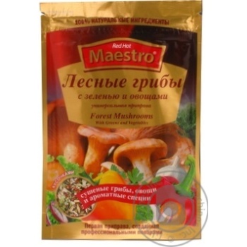 Приправа Red Hot Maestro лісові гриби із зеленню та овочами  25г купити, ціни на МегаМаркет - фото 2
