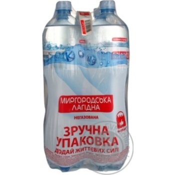 Вода негазована Миргородська Лагідна зручна упаковка 4 пляшки пет 1,5л - купить, цены на - фото 1