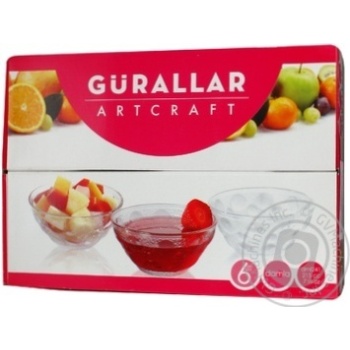 Салатник Art Craft скло Damla 215мл 6шт Art.31-146-298 купить, цены на МегаМаркет - фото 1