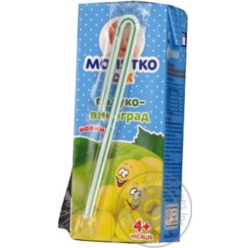 Malyatko for children from 4 months apple-grape juice 200ml - buy, prices for MegaMarket - photo 2