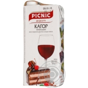 Вино Picnic Кагор Український черв. десертний 1л х10 купить, цены на МегаМаркет - фото 2