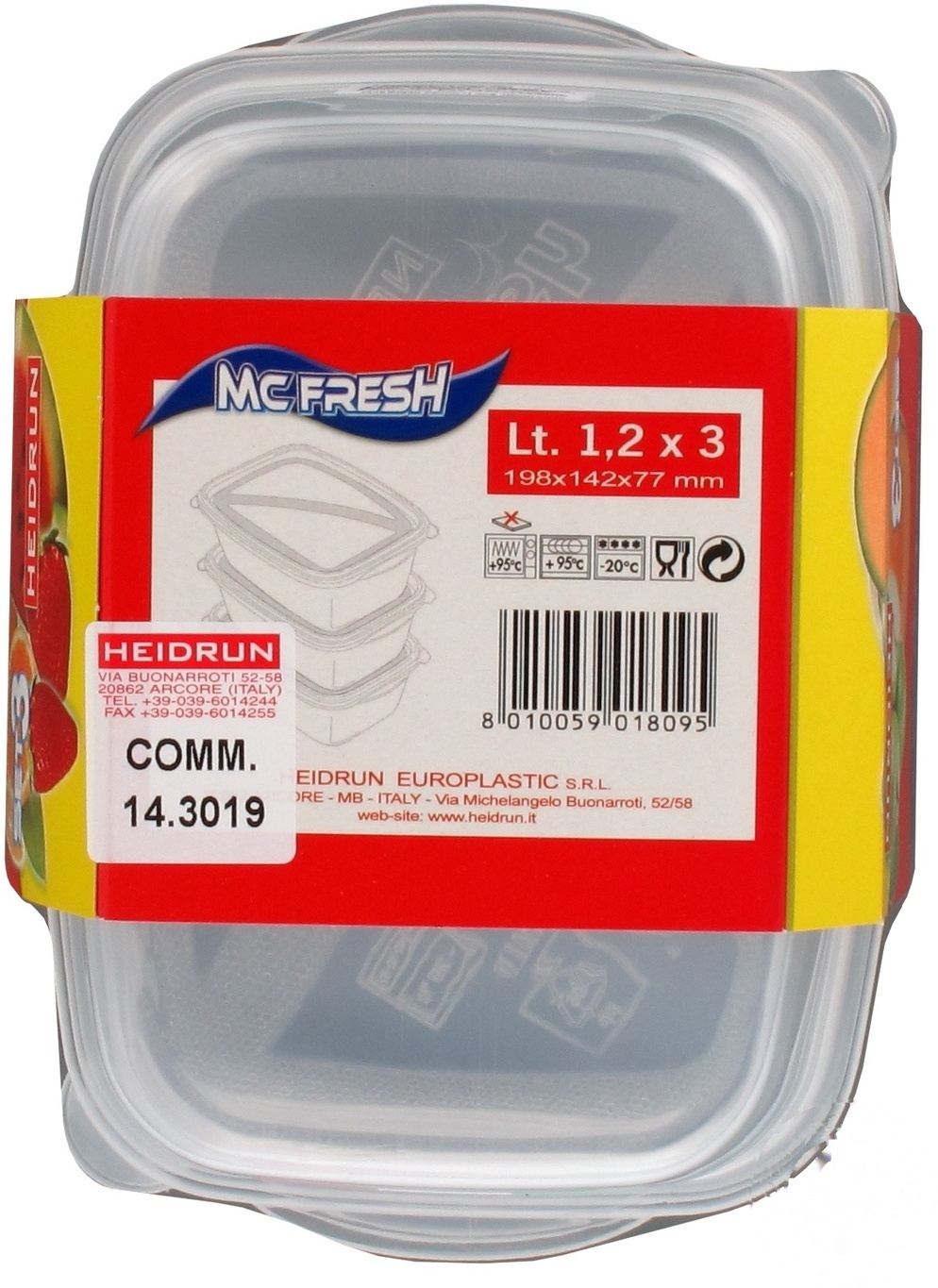 

Набор судков Heidrun MC Fresh 3шт 1,2л