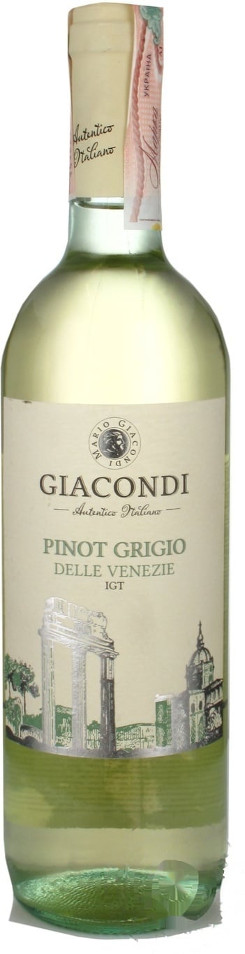 

Вино Giacondi Pinot Grigio Delle Venezie белое сухое IGT 12% 0,75л