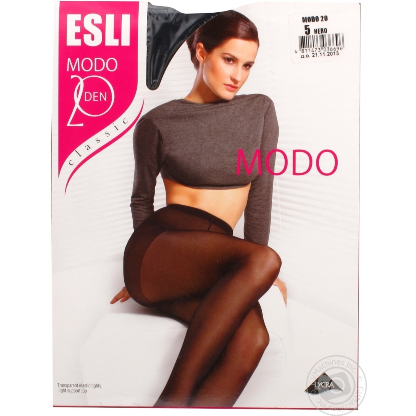 

Колготки жін. ESLI MODO 20 р.5 Nero