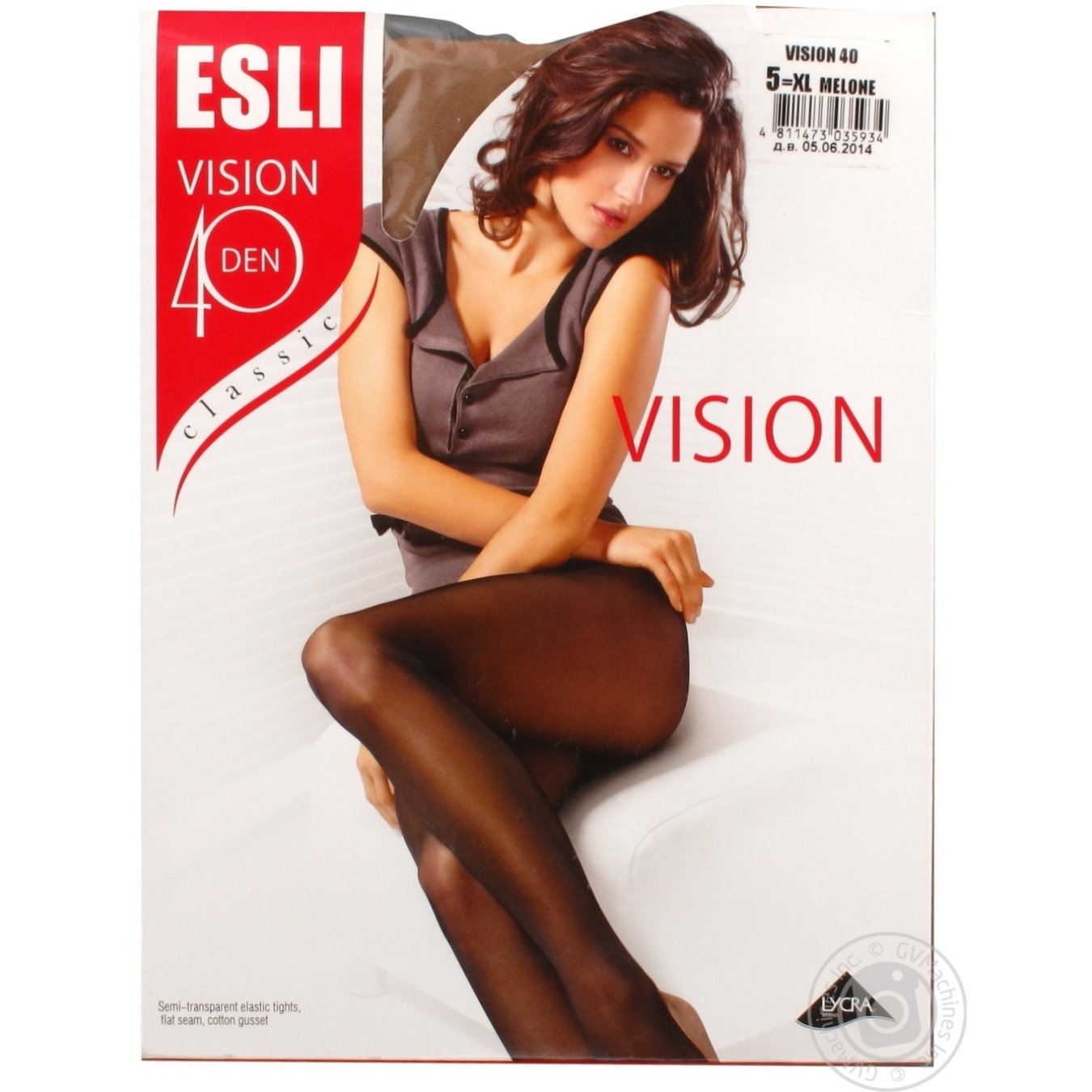 

Колготки жін. ESLI VISION 40 р.5 melone
