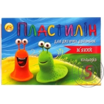 Plasticine Tetrada 5colors 110g - buy, prices for MegaMarket - photo 1