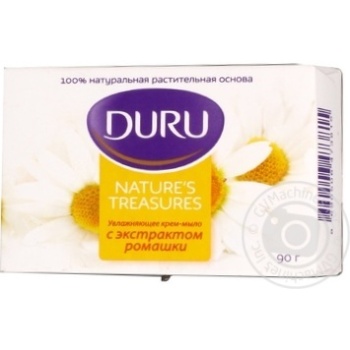 Мило Duru Nature's Treasures з екстрактом ромашки 90г купити, ціни на МегаМаркет - фото 1
