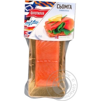 Сьомга(Лосось) Флотилія філе-шматок с/с н/ш в/у 250г купить, цены на МегаМаркет - фото 1