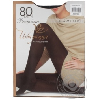 Колготки Intuicia Comfort Premium женские черные 80ден 4р - купить, цены на ULTRAMARKET - фото 1