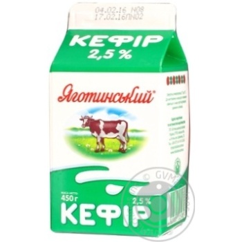 Кефир Яготинский 2.5% 450г купить, цены на МегаМаркет - фото 2
