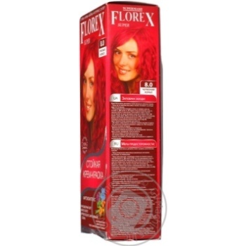 Florex Hair Cream Paint Red Coral Color - buy, prices for Auchan - photo 2