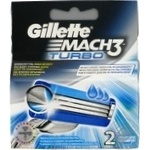 Men's Razor Blade Refills Gillette Mach 3 Turbo 2count