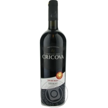 Wine Cricova red dry 13% 750ml glass bottle - buy, prices for MegaMarket - photo 1