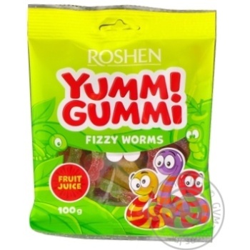 Цукерки желейні Roshen Yummi Gummi Fizzy Worms 100г купити, ціни на МегаМаркет - фото 3