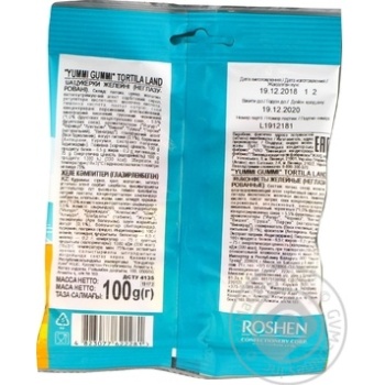 Конфеты Roshen Yummi Gummi Tortila Land 100г купить, цены на МегаМаркет - фото 3