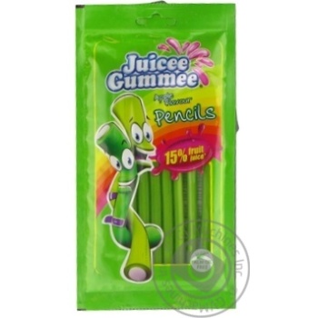 Конфеты жевательные Juicee Gummee карандаши со вкусом яблока 85г купить, цены на МегаМаркет - фото 2