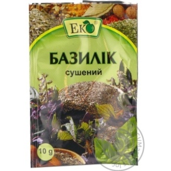 Приправа Еко базилік 10г купити, ціни на МегаМаркет - фото 1