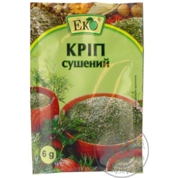 Укроп Эко сушеный 6г купить, цены на МегаМаркет - фото 1