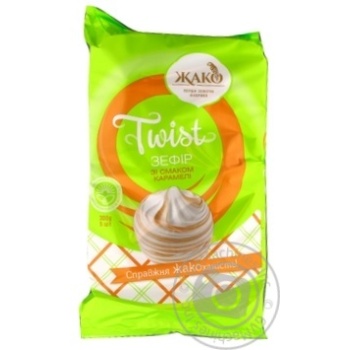 Зефир Жако Twist со вкусом карамели 300г купить, цены на МегаМаркет - фото 1